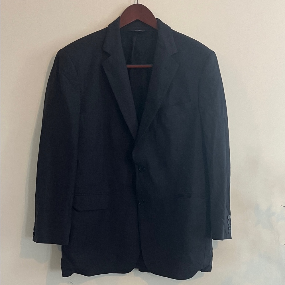 Vintage Brooks Brothers 346 Stretch Blazer Suit Jacket 40R Blue Windowpane Wool